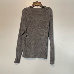 Relativity grey blk 100% cotton chinky knitted sweater XL